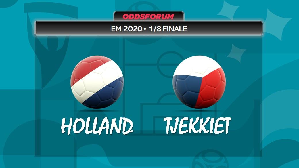 Holland vs Tjekkiet i 1/8-finalen ved EM 2020 i fodbold