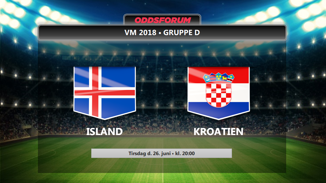 Island - Kroatien VM 2018 : Se de bedste odds, læs optakt og spilforslag samt live stream