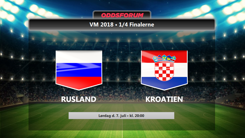 Rusland - Kroatien: Se odds, startopstillinger og live stream VM 2018 kvartfinalen