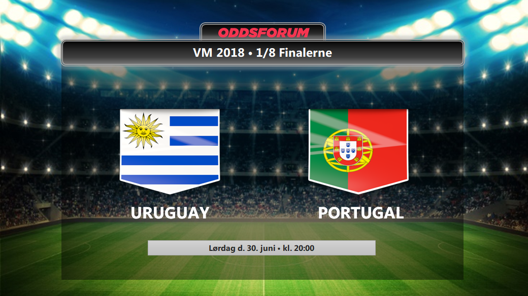 Uruguay - Portugal i VM 2018 1/8 finale: Se odds, startopstillinger og livestream