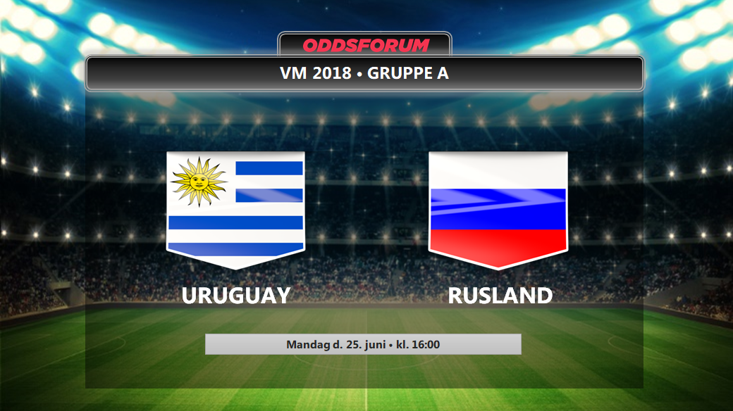 Uruguay - Rusland odds: Se startopstillinger og livestream på VM kampen her