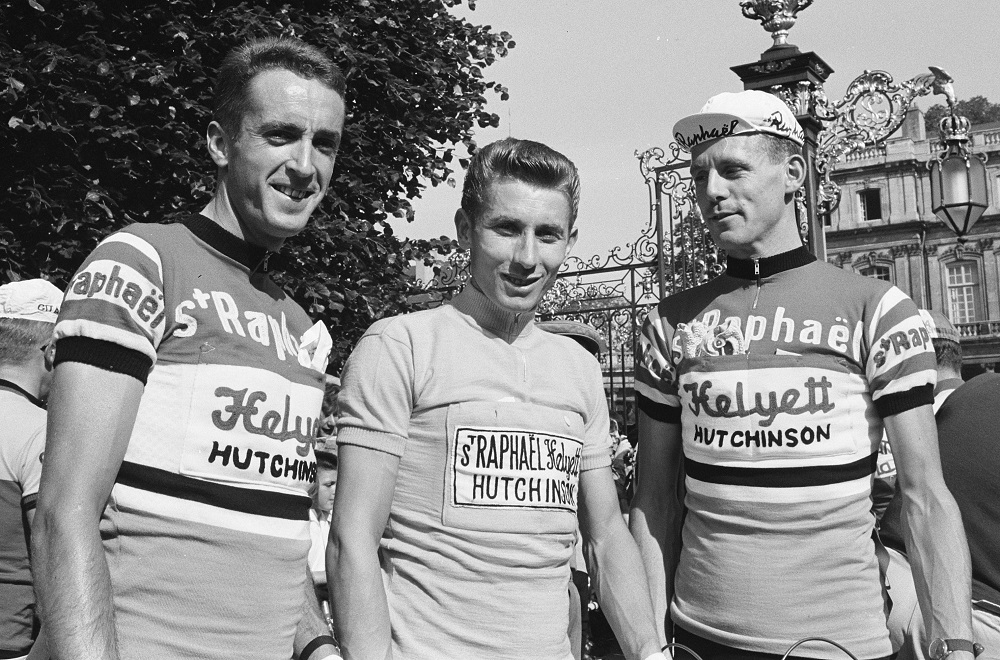 Ab Geldermans, Jacques Anquetil og Mies Stolker i Tour de France 1962
