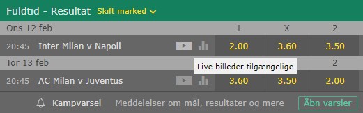 Inter - Napoli livestream