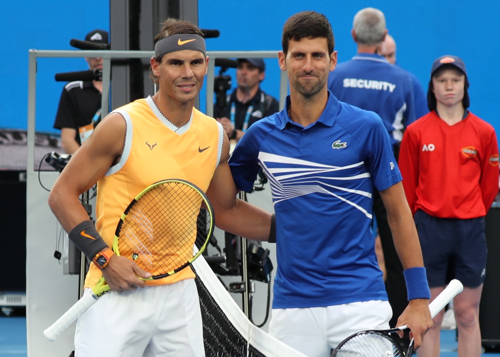 Rafael Nadal og Novak Djokovic ved Australian Open 2019