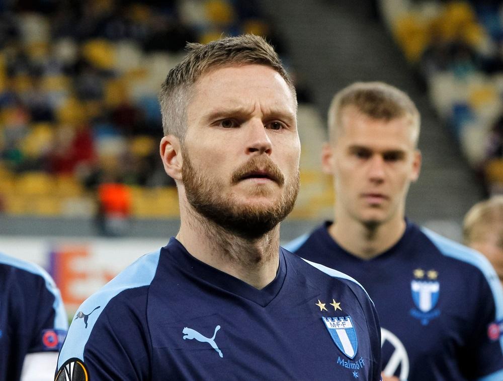 Lasse Nielsen for Malmø FF i Europa League mod Dynamo Kiev i september 2019