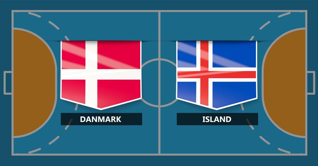 Danmark - Island ved EM i herrehåndbold 2020