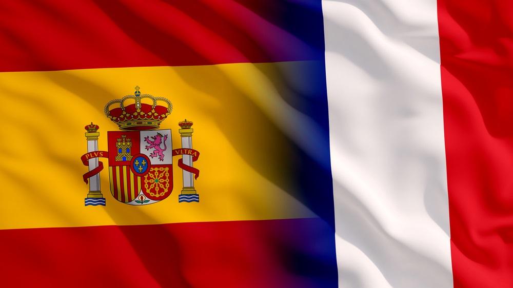 Spaniens og Frankrigs flag