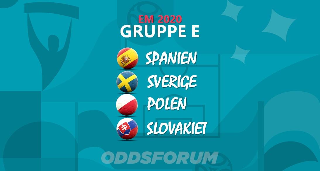 Gruppe E odds: Spanien, Sverige, Polen og Slovakiet | EM 2020