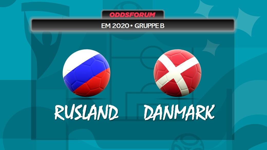 Rusland vs Danmark ved EM 2020 i fodbold