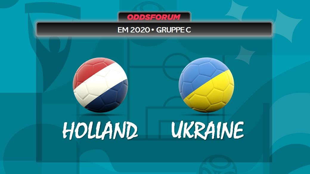 Holland vs Ukraine ved EM 2020 i fodbold