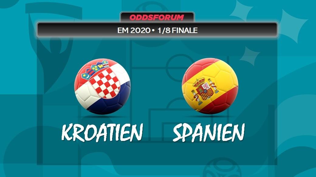 Kroatien vs Spanien ved EM 2020 i fodbold
