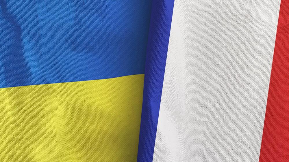 Ukraine vs Frankrig flag