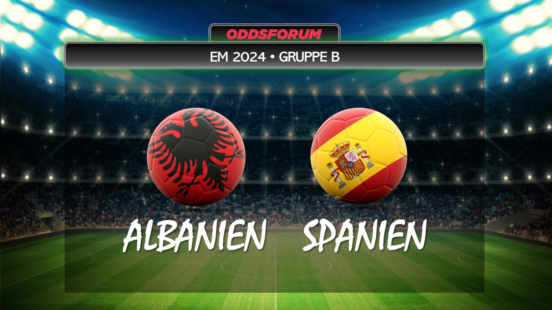 EM 2024 i fodbold. Albanien mod Spanien