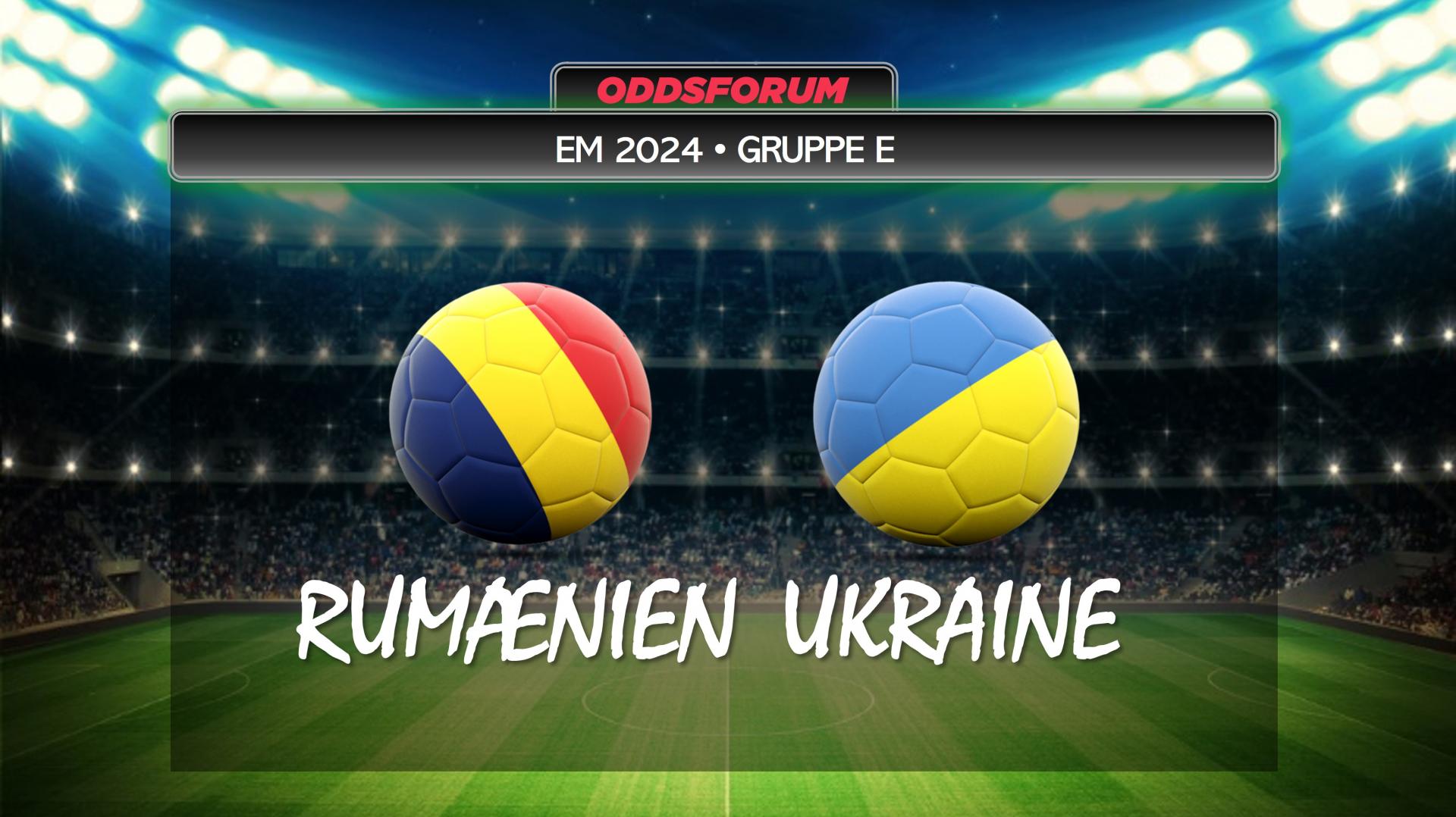 EM 2024 i fodbold. Rumænien mod Ukraine