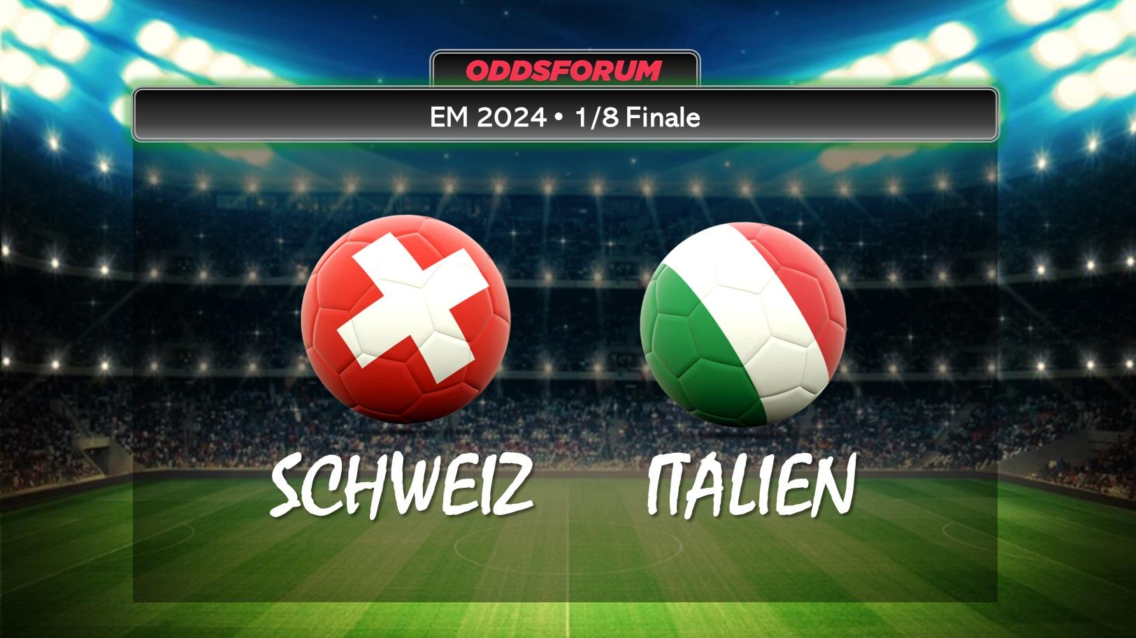 EM 2024 i fodbold. Schweiz mod Italien