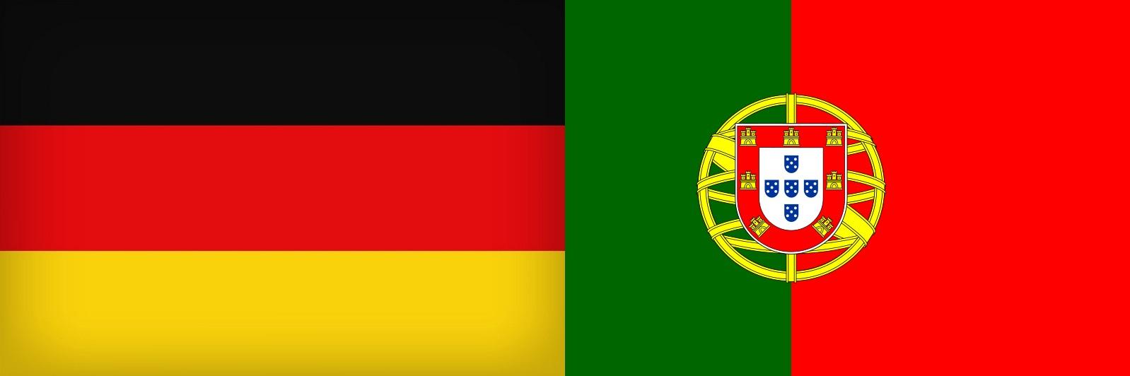 Tyskland vs Portugal flag