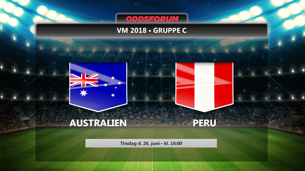Australien - Peru odds: VM 2018 oddsforslag, startopstillinger og livestream på VM kampen