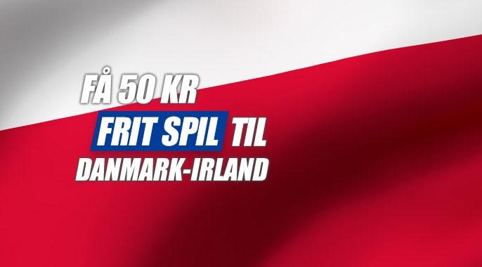 50 kroner Frit Spil til Danmark - Irland hos Oddset