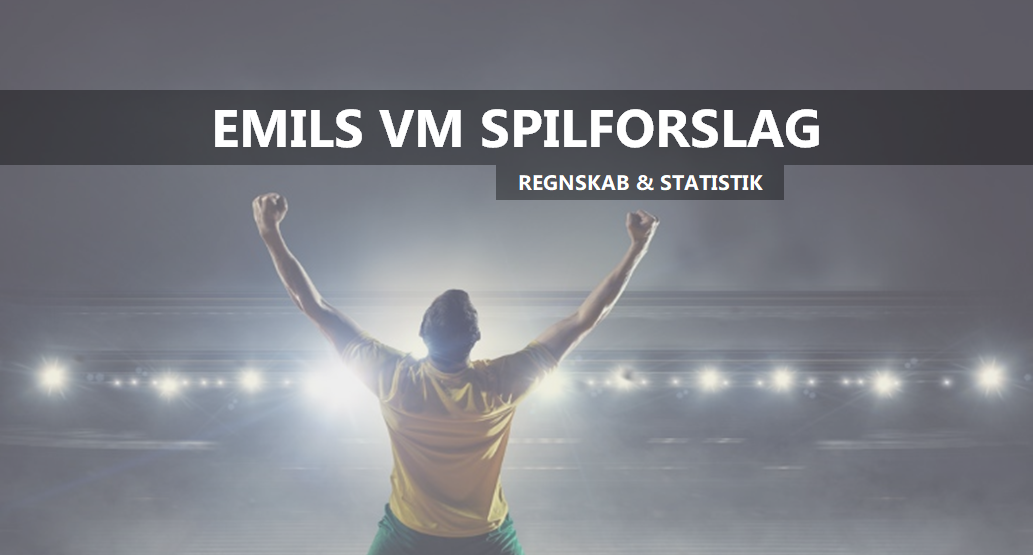 VM Challenge: Emil Brandhøjs VM 2018 spilforslagsregnskab