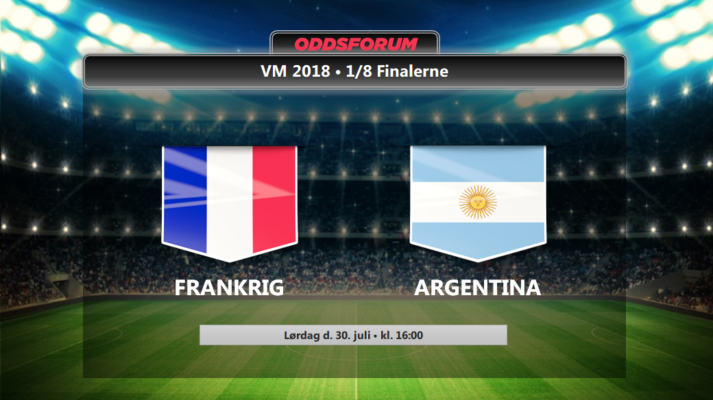 Frankrig - Argentina i VM 2018 1/8-finale: Se odds, startopstillinger og livestream