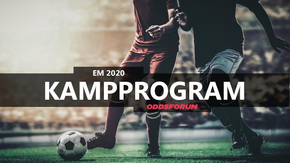 Kampprogram ved EM 2020 i fodbold