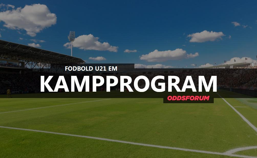 Kampprogram ved U21 EM 2019 i fodbold