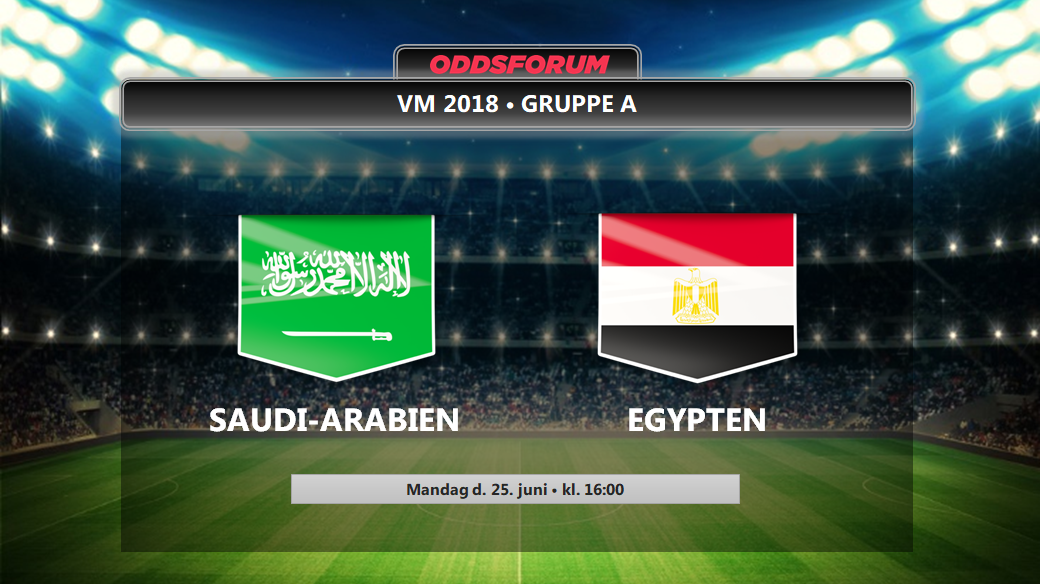 Saudi-Arabien - Egypten odds: Se startopstillinger og live stream VM kampen