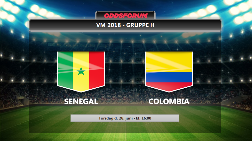 Senegal - Colombia VM 2018 : Se de bedste odds, læs optakt og spilforslag samt live stream