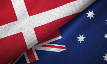 Danmark vs Australien flag