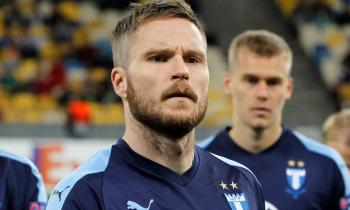 Lasse Nielsen for Malmø FF i Europa League mod Dynamo Kiev i september 2019