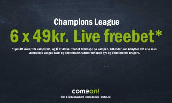 49 kroner freebet tilbud hos ComeOn