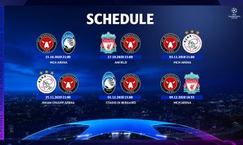 FC Midtjyllands kampprogram i Champions League 2020/21