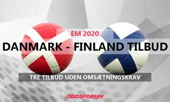 Bookmaker tilbud til Danmark mod Finland ved EM 2020