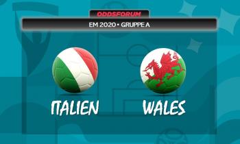 Italien vs Wales ved EM 2020 i fodbold