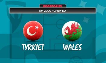Tyrkiet vs Wales ved EM 2020 i fodbold