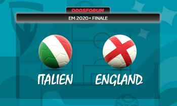 Italien vs England i EM 2020 finalen i fodbold