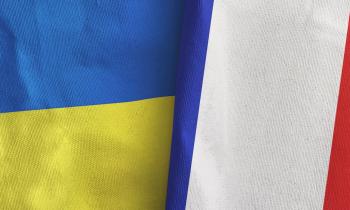 Ukraine vs Frankrig flag