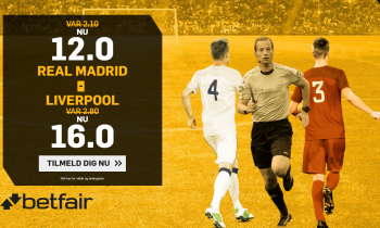 Champions League: Odds 12.00 på Real Madrid eller odds 16.00 på Liverpool