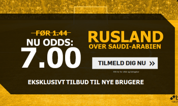 VM 2018 Tilbud: Få odds 7.00 på Rusland mod Saudi-Arabien