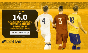 Odds Tilbud: - 14.00 på FCK, FCM og BIF-sejre