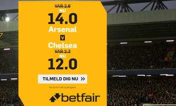 Arsenal - Chelsea odds tilbud: Få 14.00 på Gunners eller 12.00 på Blues
