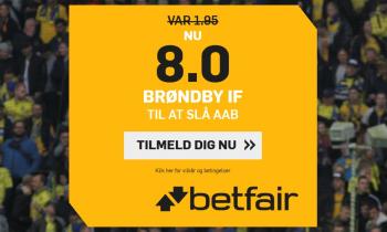 Brøndby - AaB: Få odds 8.00 på BIF-sejr i Pokalsemifinalen