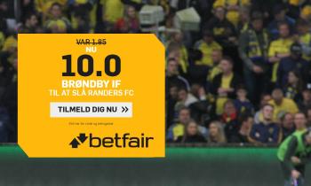 Brøndby - Randers odds tilbud: Få 10 gange pengene på BIF sejr