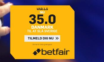 VM tilbud: Odds 35.00 på Danmark-sejr mod Sverige