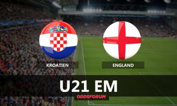 Kroatien U21 - England U21 EM: Odds og Spilforslag