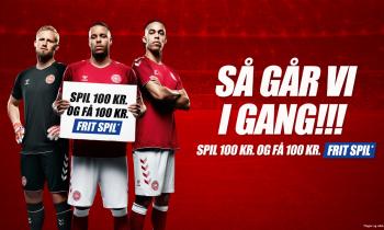 100 kroner fritspil til Schweiz - Danmark på Oddset