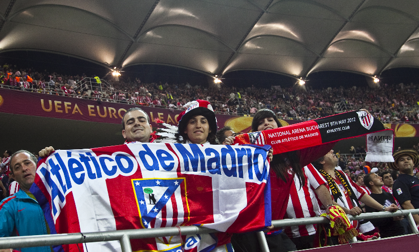 Atletico Madrid fans klar til vigtig kamp